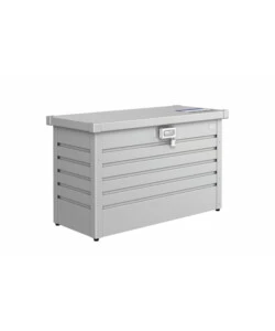BAULE POSTALE PER PACCHI IMPERMEABILE BIOHORT "PAKET-BOX 100" IN ACCIAIO ZINCATO ARGENTO METALLIZZATO 195 LT 101X46X61 CM - COD. 64910